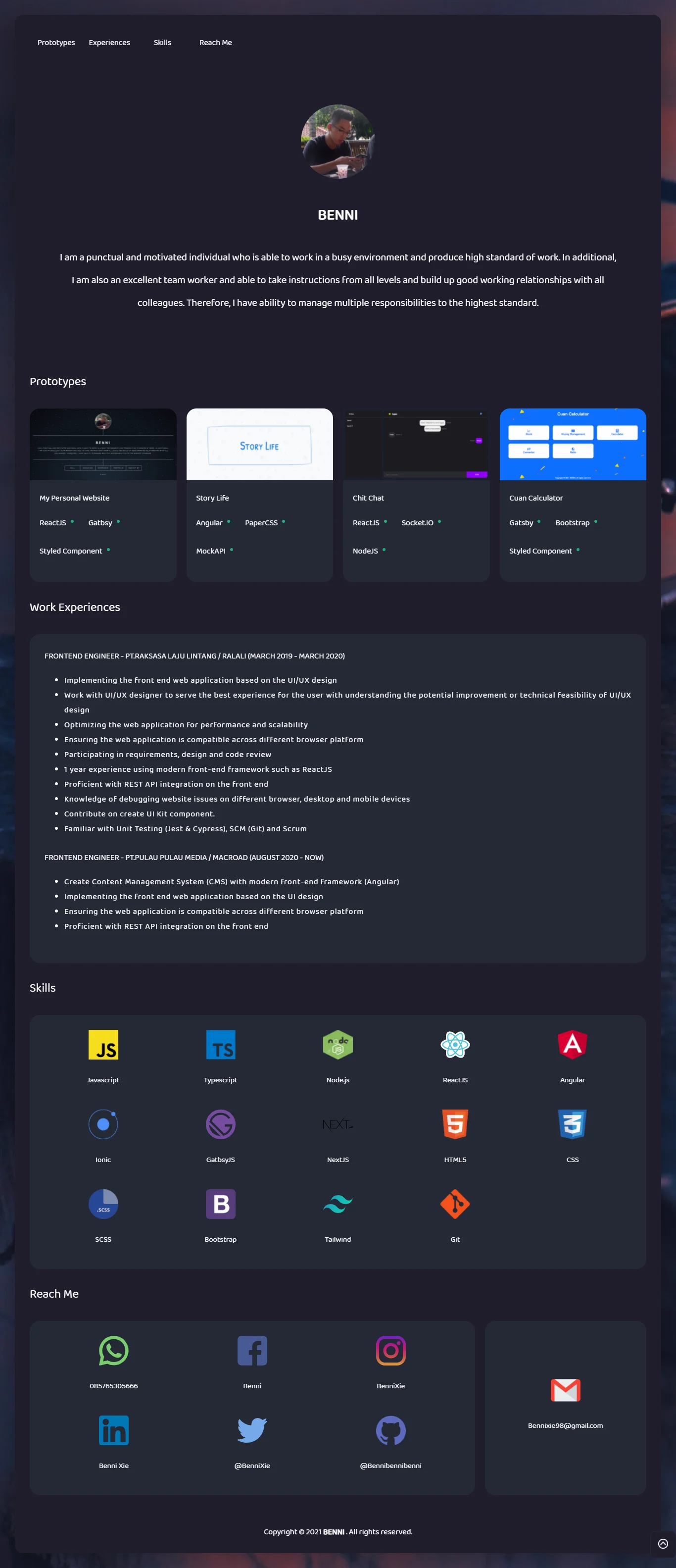 simple-vanilla-website
